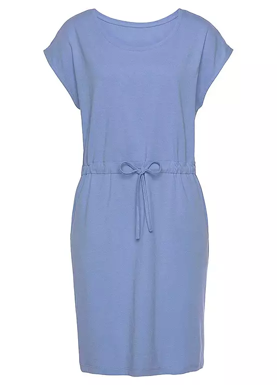 Beach Time Round Neck Jersey Dress 2 Beach Time Round Neck Jersey Dress - Image 2