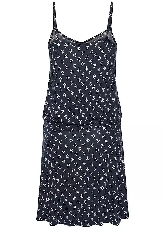 Beachtime Anchor Print Dress 2 Beachtime Anchor Print Dress - Image 2