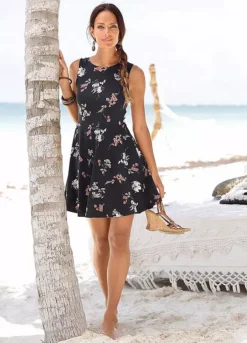 Beachtime Floral Summer Dress 8 Beachtime Floral Summer Dress -Beachwear Shore Beachtime Floral Summer Dress708738FRSP W02