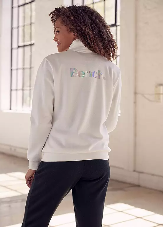 Bench Shiny Back Logo Print Sweat Jacket 1 Bench Shiny Back Logo Print Sweat Jacket