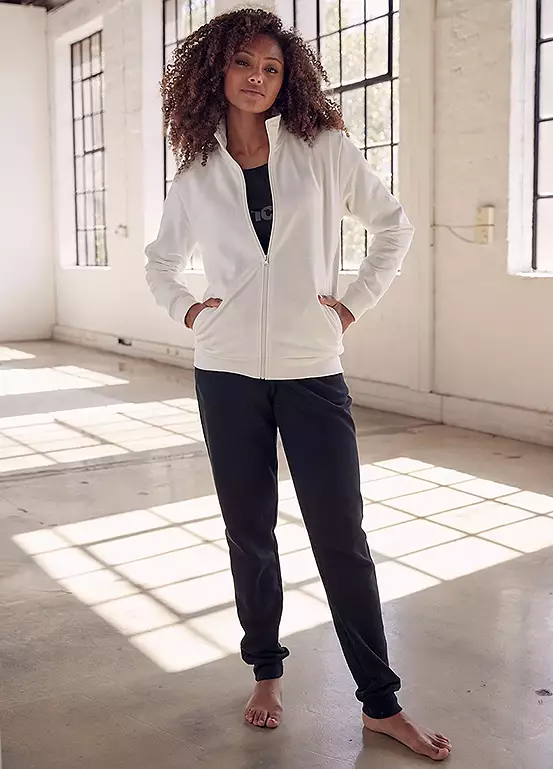 Bench Shiny Back Logo Print Sweat Jacket 5 Bench Shiny Back Logo Print Sweat Jacket - Image 5