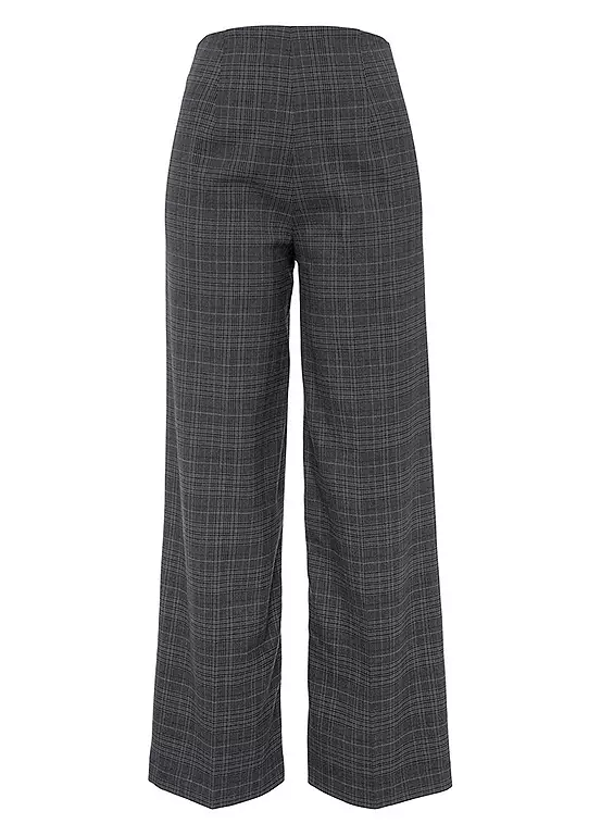 Buffalo Check Wide Leg Trousers 2 Buffalo Check Wide Leg Trousers - Image 2