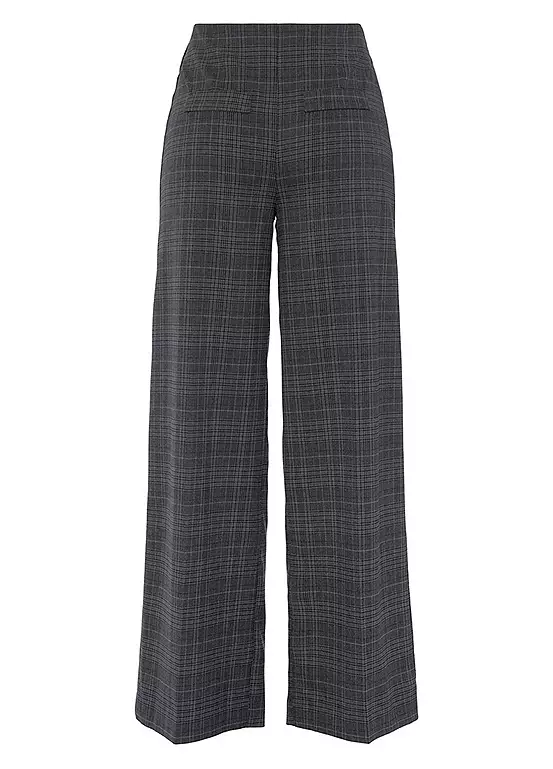 Buffalo Check Wide Leg Trousers 4 Buffalo Check Wide Leg Trousers - Image 4