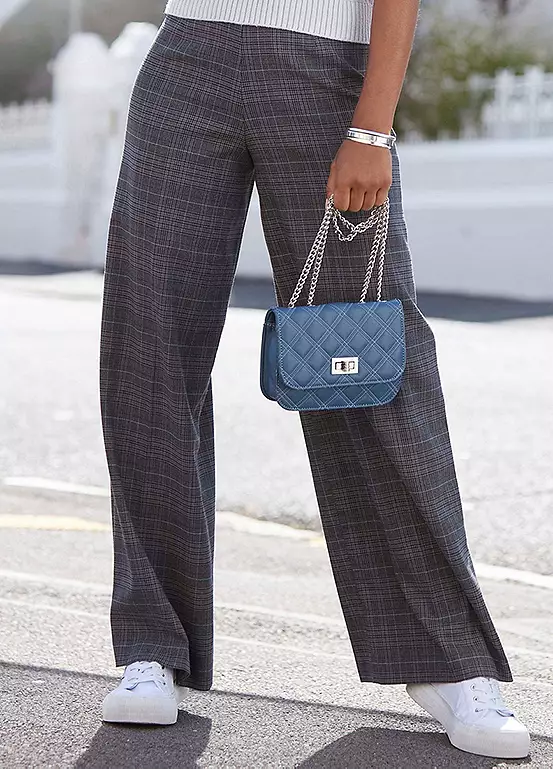Buffalo Check Wide Leg Trousers 1 Buffalo Check Wide Leg Trousers