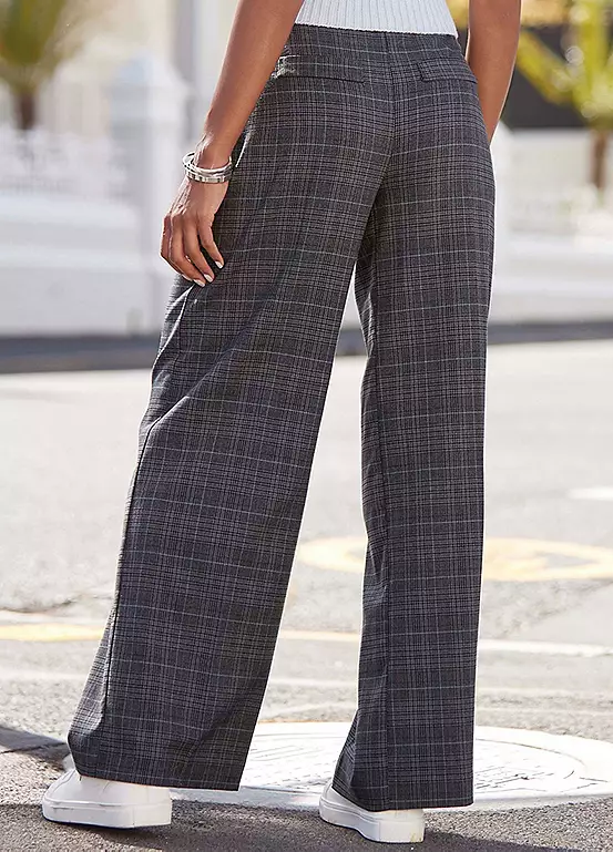 Buffalo Check Wide Leg Trousers 3 Buffalo Check Wide Leg Trousers - Image 3