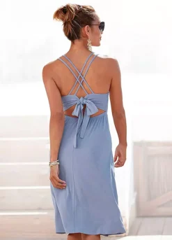 Buffalo Cross Strap Jersey Dress -Beachwear Shore Buffalo Cross Strap Jersey Dress91102114FRSP W01
