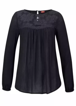 Buffalo London Lace Neck Long Sleeve Top 5 Buffalo London Lace Neck Long Sleeve Top -Beachwear Shore Buffalo London Lace Neck Long Sleeve Top608390FRSC