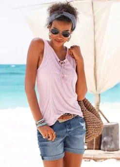 Buffalo London Worn Look Denim Shorts -Beachwear Shore Buffalo London Worn Look Denim Shorts806735FRSP W03