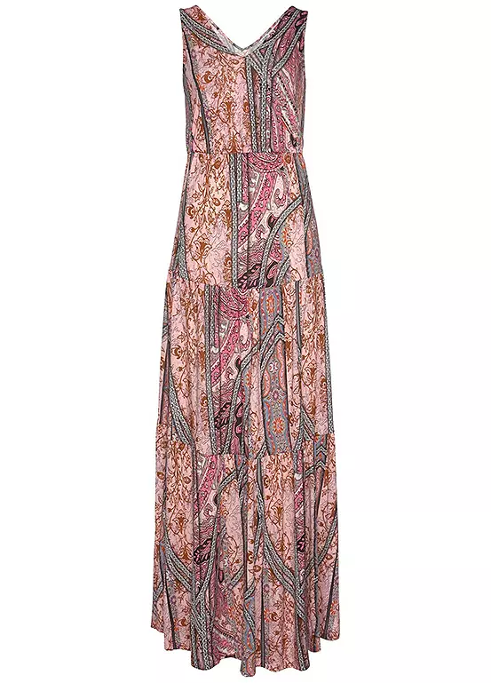 Buffalo Mix Print V-Neck Maxi Dress 2 Buffalo Mix Print V-Neck Maxi Dress - Image 2