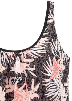 Buffalo Oversized Tropical Print Tankini Set -Beachwear Shore Buffalo Oversized Tropical Print Tankini Set99110265FRSC W01