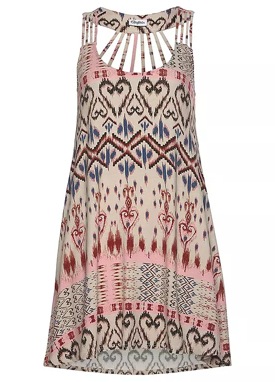 Buffalo Patterned Beach Dress 2 Buffalo Patterned Beach Dress - Image 2