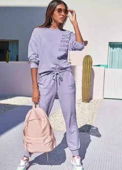 Buffalo Slogan Print Sweatshirt -Beachwear Shore Buffalo Slogan Print Sweatshirt83724048FRSP W01