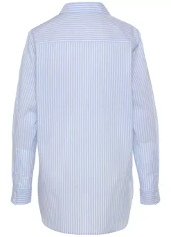 Buffalo Stripe Long Sleeve Blouse -Beachwear Shore Buffalo Stripe Long Sleeve Blouse91124237FRSC W01