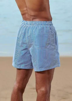 Buffalo Striped Swimming Shorts 7 Buffalo Striped Swimming Shorts -Beachwear Shore Buffalo Striped Swimming Shorts79085124FRSP W01