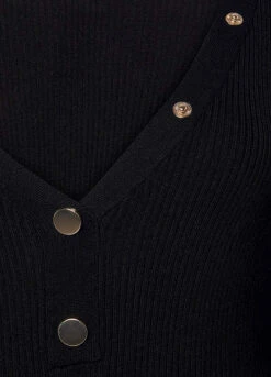 Buffalo V-Neck Knitted Party Dress 9 Buffalo V-Neck Knitted Party Dress -Beachwear Shore Buffalo V Neck Knitted Party Dress21024405FRSC W02