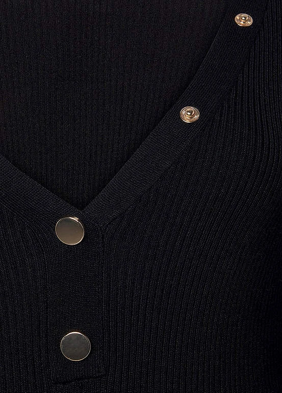 Buffalo V-Neck Knitted Party Dress 5 Buffalo V-Neck Knitted Party Dress - Image 5