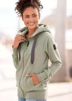 Elbsand Embroidered Hooded Sweat Jacket