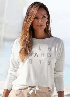 Elbsand Logo Print Long Sleeve Top