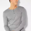 H.I.S Long Sleeve Henley Top