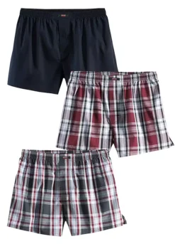 H.I.S Pack Of 3 Woven Boxers
