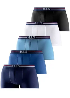H.I.S Pack Of 5 Striped Boxers
