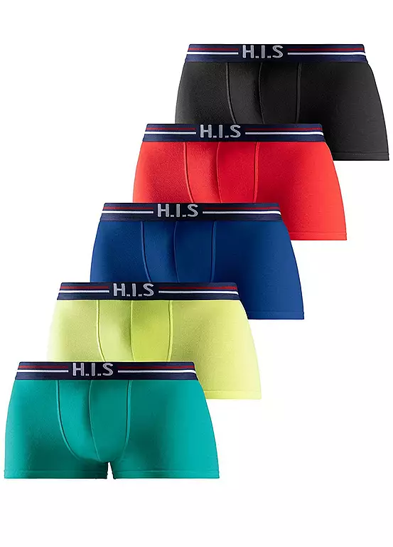 H.I.S Pack Of 5 Striped Hipster 1 H.I.S Pack Of 5 Striped Hipster