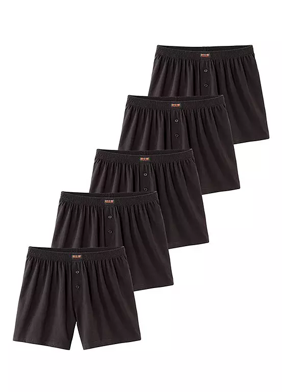 H.I.S Pack Of 5 Wide Boxer Shorts 1 H.I.S Pack Of 5 Wide Boxer Shorts