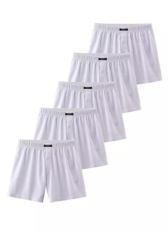 H.I.S Pack Of 5 Wide Boxer Shorts 2 H.I.S Pack Of 5 Wide Boxer Shorts - Image 2