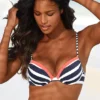 KangaROOS Block Stripe Push-Up Bikini Top
