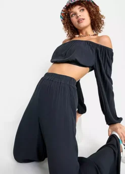 LSCN BY LASCANA Slip-On Palazzo Pants -Beachwear Shore LSCN BY LASCANA Slip On Palazzo Pants62620209FRSP W02