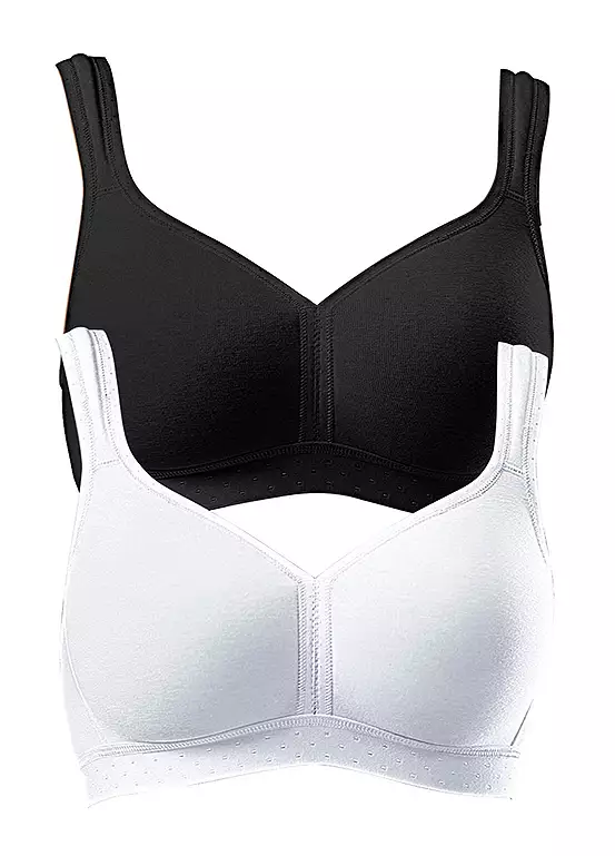 Petite Fleur Pack Of 2 Non-Wired Bras 1 Petite Fleur Pack Of 2 Non-Wired Bras