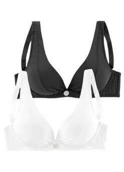 Petite Fleur Pack Of 2 Plunge Bras -Beachwear Shore Petite Fleur Pack of 2 Plunge Bras801044FRSC