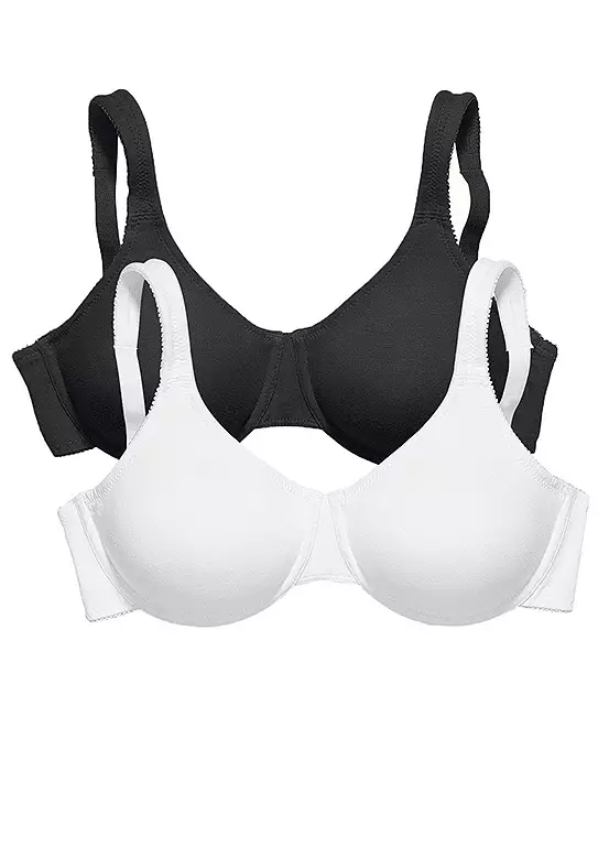 Petite Fleur Pack Of 2 Underwired Minimiser Bras 2 Petite Fleur Pack Of 2 Underwired Minimiser Bras - Image 2