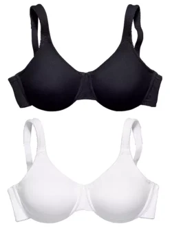 Petite Fleur Pack Of 2 Underwired Minimiser Bras