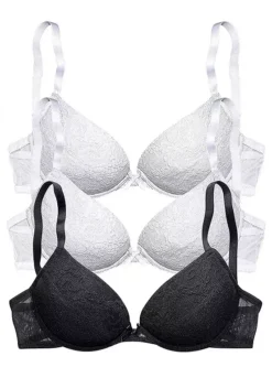 Petite Fleur Pack Of 3 Push-Up Bras -Beachwear Shore Petite Fleur Pack of 3 Push Up Bras148587FRSC