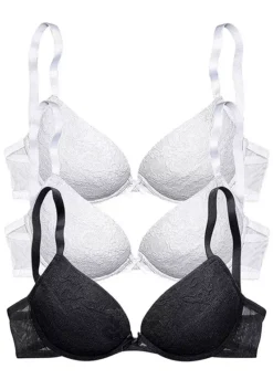 Petite Fleur Pack Of 3 Push-Up Bras -Beachwear Shore Petite Fleur Pack of 3 Push Up Bras641512FRSC