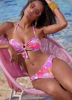 Sunseeker Butterfly Print Bandeau Bikini Top -Beachwear Shore Sunseeker Butterfly Print Bandeau Bikini Top71803022FRSP W01