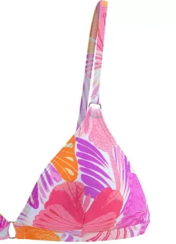 Sunseeker Butterfly Print Triangle Bikini Top -Beachwear Shore Sunseeker Butterfly Print Triangle Bikini Top33357043FRSC W01