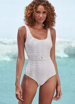Sunseeker ’Loretta’ Swimsuit With Decorative Belt -Beachwear Shore Sunseeker Loretta Swimsuit with Decorative Belt31750218FRSP