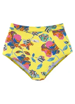 Sunseeker Patchwork Floral Print High Waist Bikini Briefs -Beachwear Shore Sunseeker Patchwork Floral Print High Waist Bikini Briefs61220221FRSC