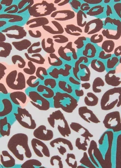 Venice Beach Animal Print High Waist Bikini Bottoms -Beachwear Shore Venice Beach Animal Print High Waist Bikini Bottoms17373854FRSC W02