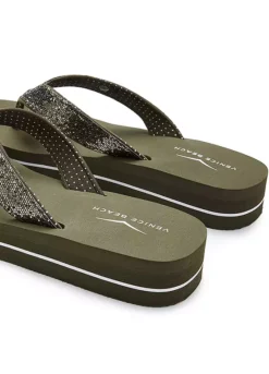 Venice Beach Glitter Flip Flops -Beachwear Shore Venice Beach Glitter Flip Flops88021811FRSC W03