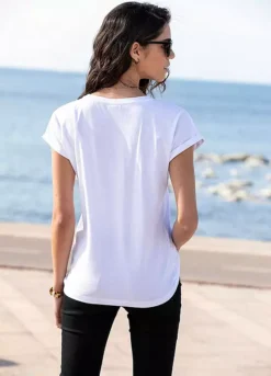 Venice Beach Heart Print T-Shirt -Beachwear Shore Venice Beach Heart Print T Shirt22039449FRSP W01