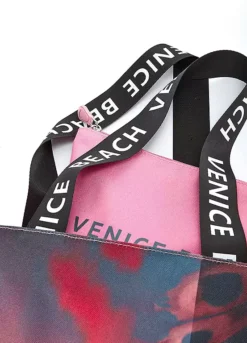 Venice Beach Logo Print Shopper Bag -Beachwear Shore Venice Beach Logo Print Shopper Bag64721328FRSC W02