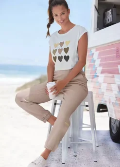 Venice Beach Short Sleeve Front Print T-Shirt -Beachwear Shore Venice Beach Short Sleeve Front Print T Shirt91186045FRSP W01