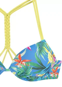 Venice Beach Tropical Print Push Up Bikini Top -Beachwear Shore Venice Beach Tropical Print Push Up Bikini Top56813658FRSC W01
