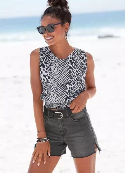 Vivance Animal Print Top -Beachwear Shore Vivance Animal Print Top39956009FRSP W02