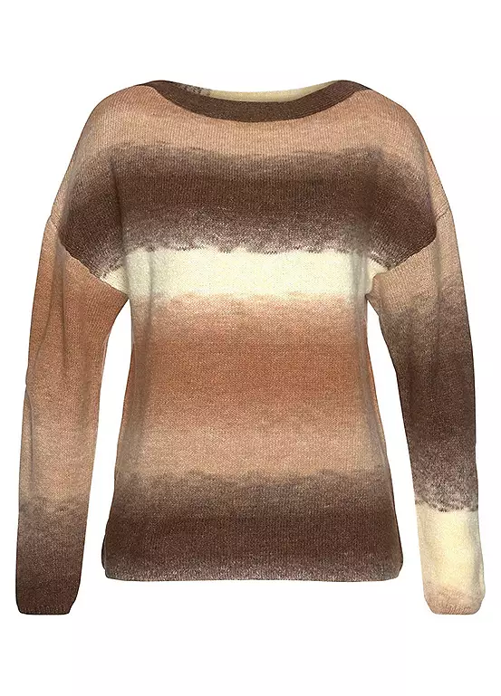 Vivance Colour Block Knit Sweater 2 Vivance Colour Block Knit Sweater - Image 2