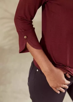 Vivance Cropped-Length Sleeve Top -Beachwear Shore Vivance Cropped Length Sleeve Top17738207FRSP W01