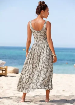 Vivance Floral Print Midi Dress 6 Vivance Floral Print Midi Dress -Beachwear Shore Vivance Floral Print Midi Dress65768824FRSP W01